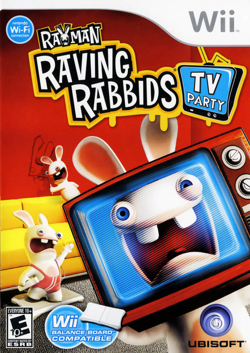 Rayman Raving Rabbids box art for Wii